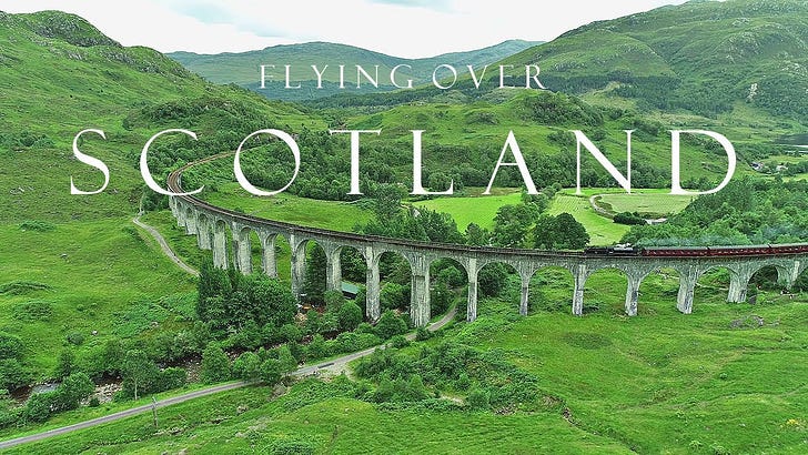 Beautiful Scotland (Highlands / Isle of Skye) Seen By Aerial Drone Video