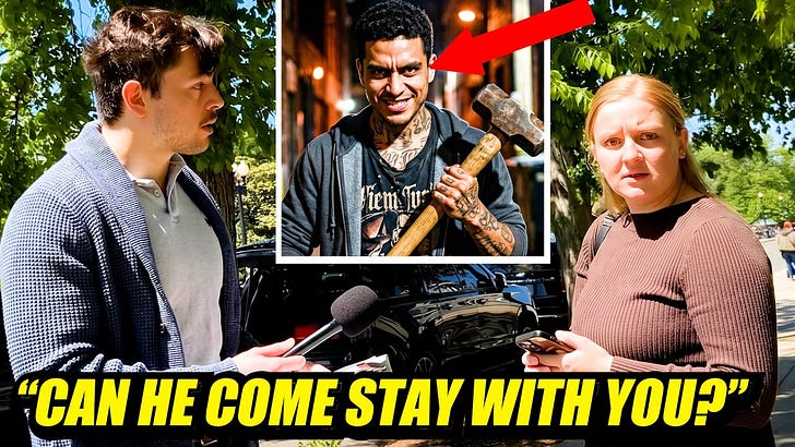 Liberals PANIC when asked "Can this illegal immigrant charged with murder come stay with you?"