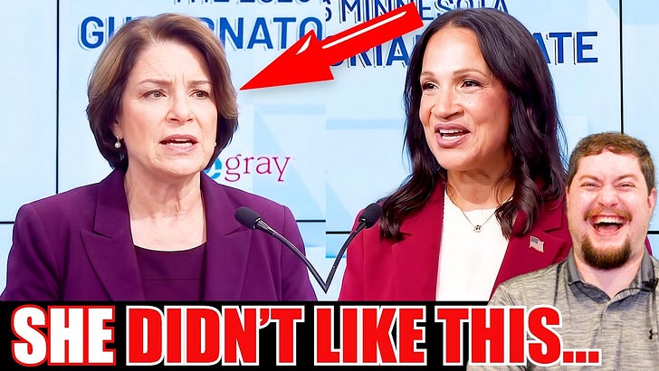 Amy Klobuchar gets SHAKING MAD when MAGA firebrand CALLS OUT her BS in live debate