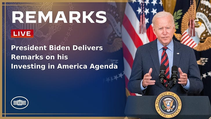 LIVE: Biden Explains What He Has Done For You Lately, Tell All Your Friends! (Seriously, Tell Them.)