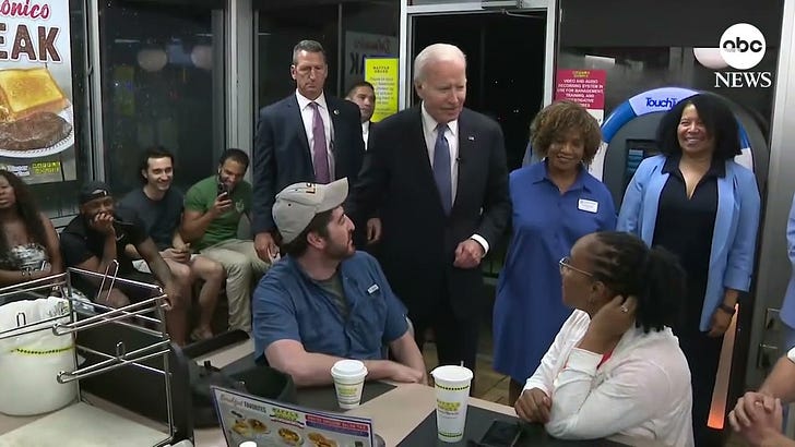 Biden speaks at Waffle House after Debate 