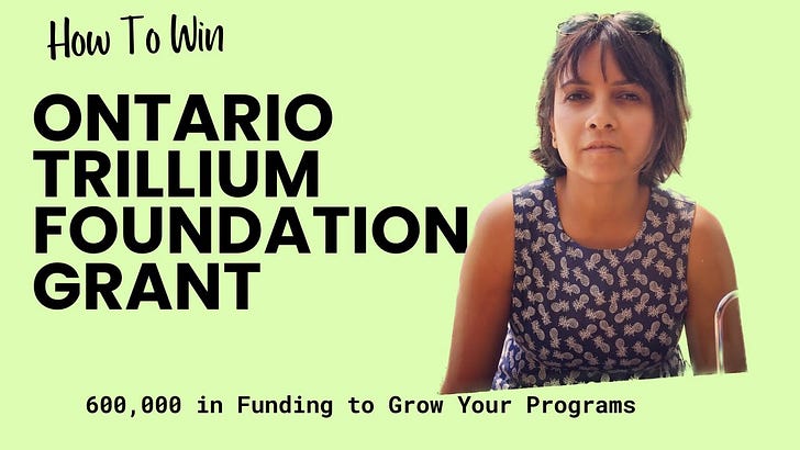 YouTube thumbnail — How to win Ontario Trillium Foundation and other big grants