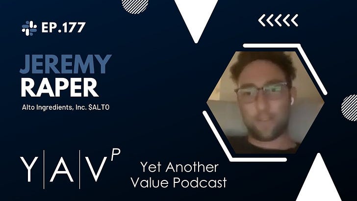 Raper Capital's Jeremy Raper outlines strategic alternatives for Alto ...