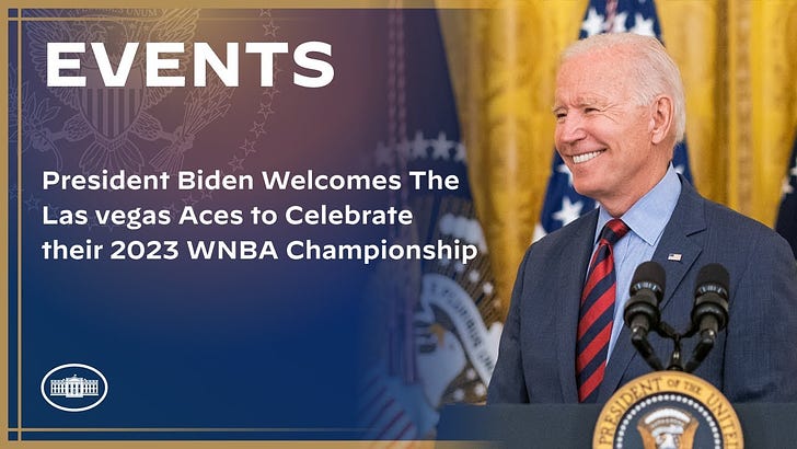 LIVE: Biden With The WNBA Champs!