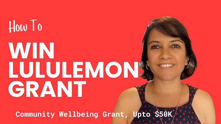 YouTube thumbnail — How to win the lululemon grant