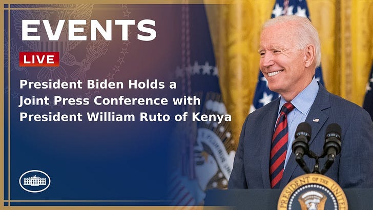 LIVE: Biden Press Conference With Kenyan President. Only Stupid Fox News Questions Allowed!