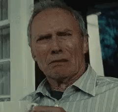 Clint Eastwood Grimacing - Grantorino GIF