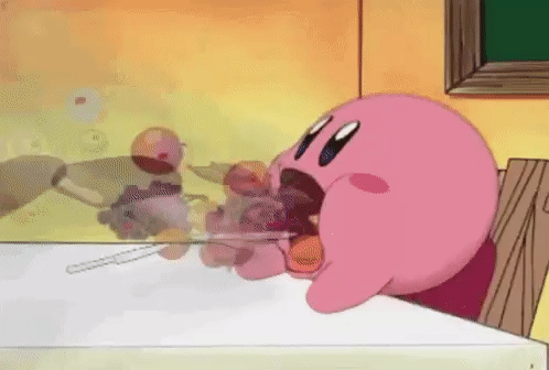 Gulping Kirby GIF