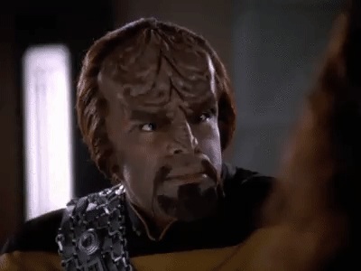Worf: that's a kick in the nads