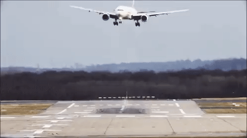 Plane Landing GIF