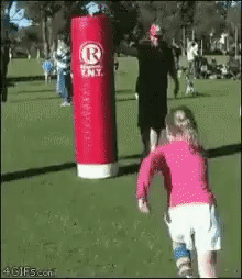 Funny Kid Jump Missed Target GIF