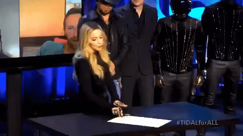 Madonna signing her TIDAL shareholder agreement #TIDALforALL
