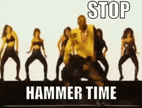 Mc Hammer Stop Hammer Time GIF